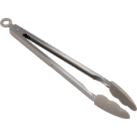 Berger K&uuml;chenzange aus Silikon/Kunststoff grau