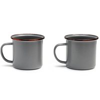 Barebones Emaille bekerset 2-delig stone grey