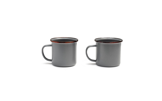 Barebones cup set of 2 stone grey