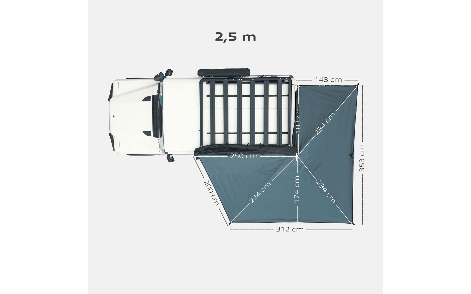 Produktbild Horntools Horizon 270 Grad Markise freitragend 1