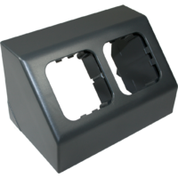 Haba Zweifach-Winkelsteckdose Rahmen Opal C-line charcoal gray