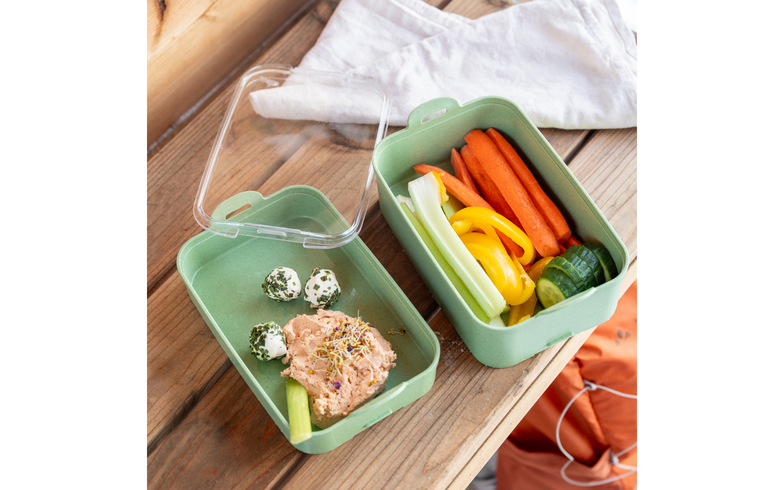 Produktbild Koziol Stakk Bentobox 2 Lunchboxset 3 teilig mit 2 Boxen / 1 Deckel 2 Liter  1