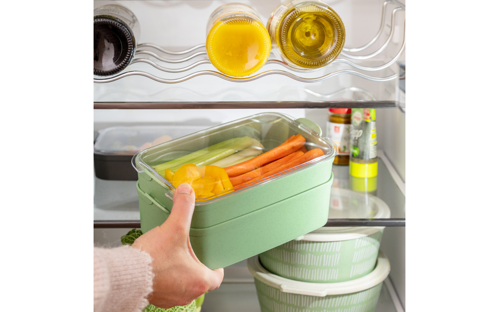 Produktbild Koziol Stakk Bentobox 2 Lunchboxset 3 teilig mit 2 Boxen / 1 Deckel 2 Liter  1
