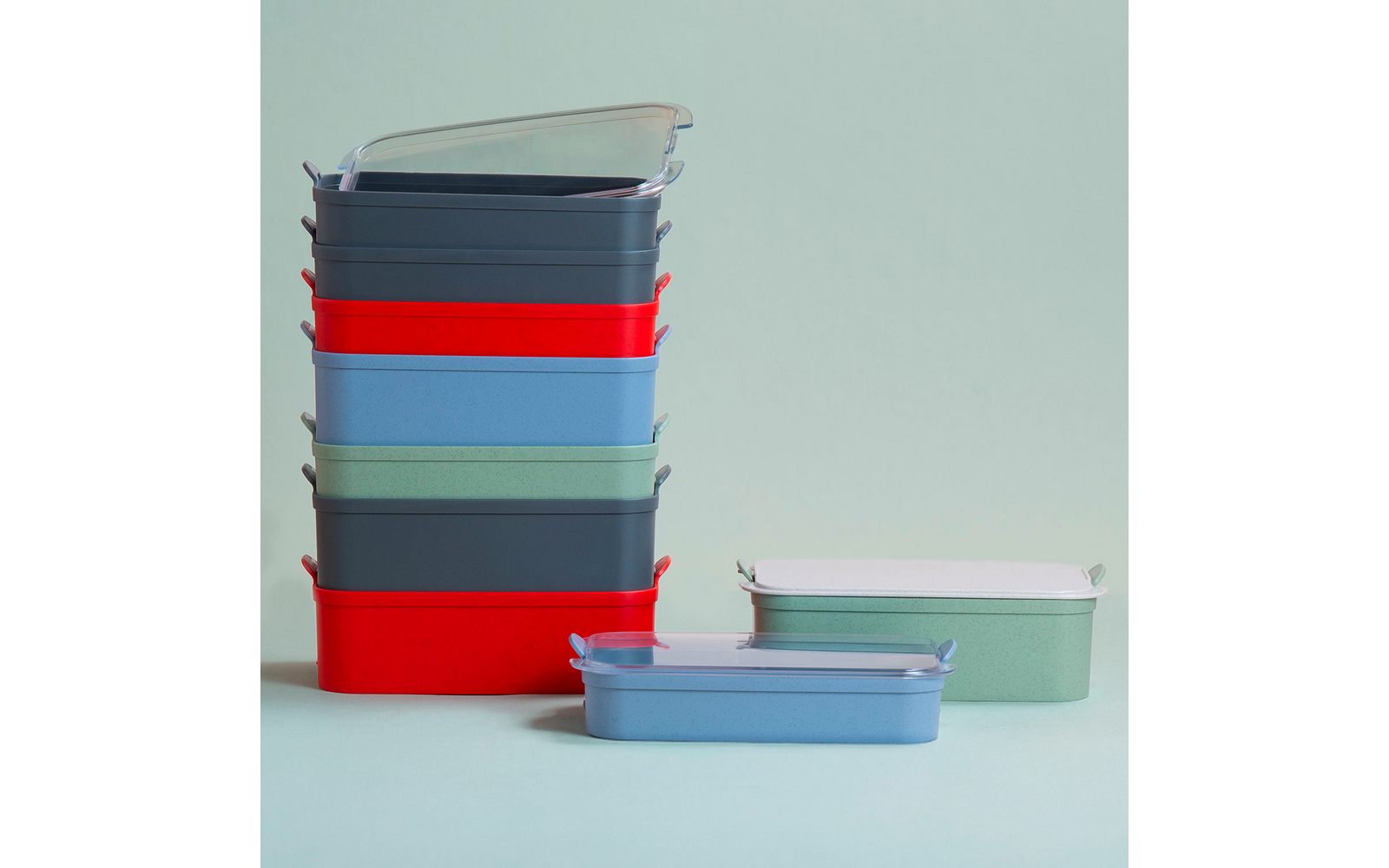 Produktbild Koziol Stakk Bentobox 2 Lunchboxset 3 teilig mit 2 Boxen / 1 Deckel 2 Liter  1