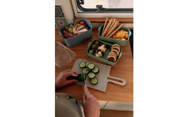 Imagen del producto Juego de 3 fiambreras Koziol Stakk Bentobox 2 con 2 cajas / 1 tapa 2 litros 1