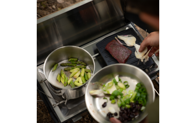 Produktbild Primus CampFire Grillplatte Aluminium-Druckguss mit Antihaftbeschichtung und Klappgriff 1