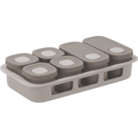 Berger set voedselbakjes incl. opbergbakje, grijs