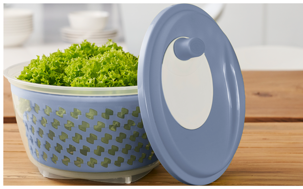 Essoreuse à Salade Salter Expert 6L | Lave, Sèche Et Sert | Pompe Verrouillable | Base Antidérapante
