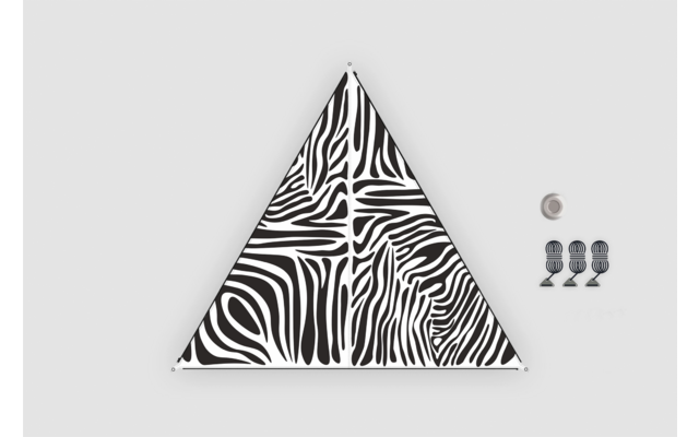Bent Sonnensegel Zip-Canvas Single Zebra Design