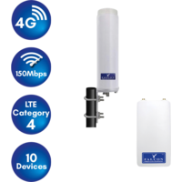 Antenne haut d&eacute;bit Rural 4G LTE y compris routeur mobile 150 Mbit/s Falcon