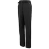 Schwarze Hose mit geradem Schnitt auf weißem Hintergrund