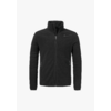 Schwarze Fleecejacke mit Stehkragen und Reißverschluss vorne