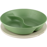 Assiette à compartiment avec couvercle 1,5 litre nature leaf green Connect Separee Koziol