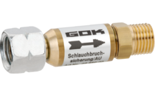 Protezione contro la rottura del tubo GOK a bassa pressione SBS/AU G1/4LH UEM x G1/4LH-KN