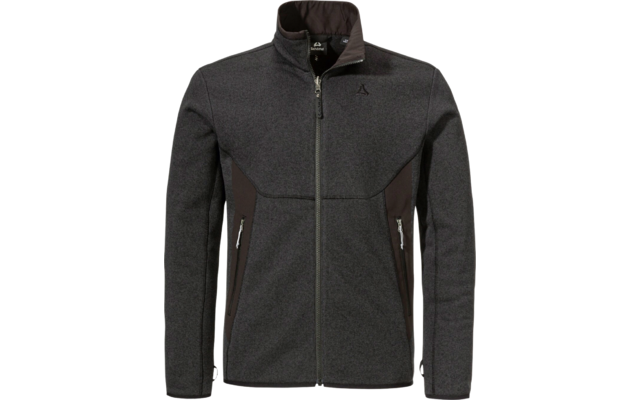 Schwarze Herrenjacke mit Reißverschluss und Stehkragen
