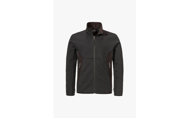 Schwarze Herrenjacke mit Reißverschluss und Stehkragen