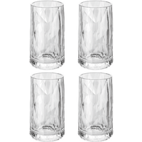 Koziol Club n&deg; 7 : lot de 4 verres &agrave; shot &laquo; Superglas &raquo; incassables de 40 ml, avec graduation, transparents comme du cristal