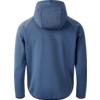 Blaue Jacke mit Kapuze, Rückansicht