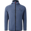 Blaue Fleecejacke mit Reißverschluss und Stehkragen