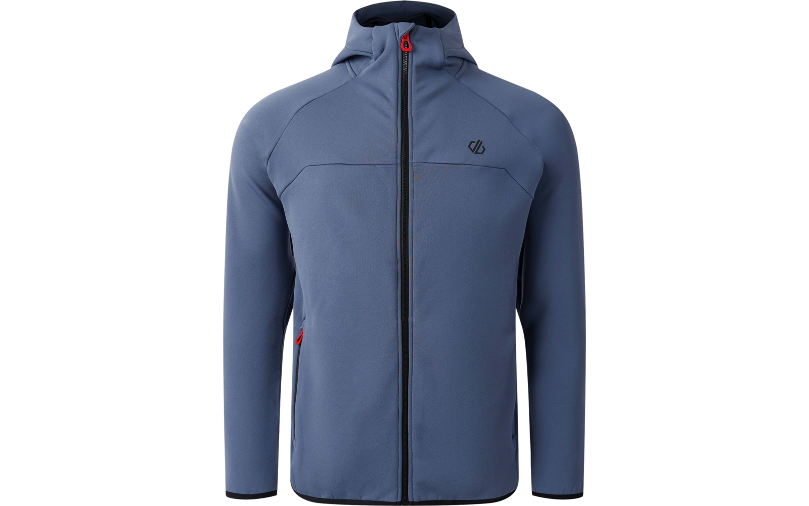 Blaue Fleecejacke mit Reißverschluss und Stehkragen