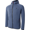 Blaues Softshell-Jacke mit Reißverschluss und Kapuze