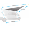 Brunner Deflector TRG awning gray 360 x 360 x 360 cm triangle