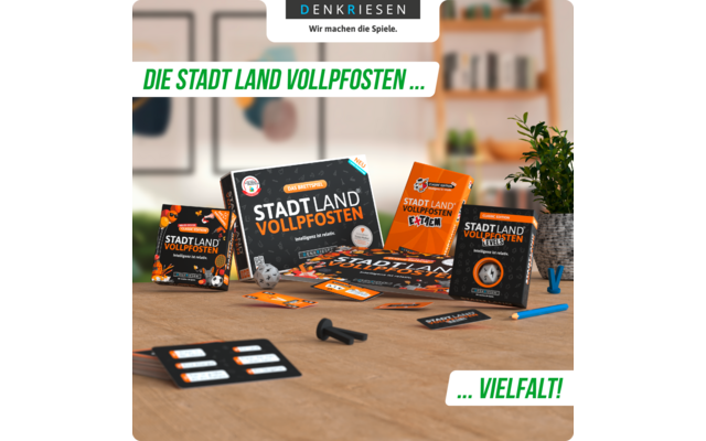 Immagine del prodotto Denkriesen Stadt Land Vollpfosten Livelli gioco di carte 4 livelli gioco di parole 1