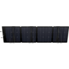 Mehrere nebeneinander stehende Solarmodule auf grauem Boden