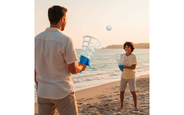 Produktbild alldoro XXL Fangballspiel Catchball Set 4 teilig extra gro&szlig;  1