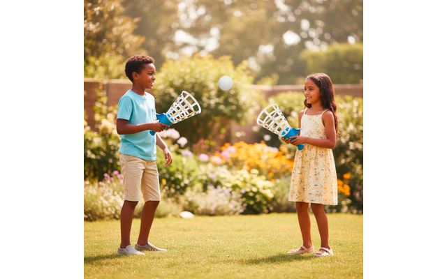Produktbild alldoro XXL Fangballspiel Catchball Set 4 teilig extra gro&szlig;  1