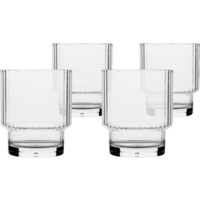 Bo-Camp Brim Wasserglas stapelbar transparent 285 ml 4 St&uuml;ck