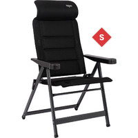 Crespo AP/235-ADC-80 campingstoel met 7-voudig verstelbare rugleuning / verstelbare hoofdsteun zwart