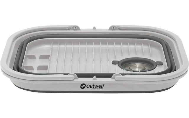 Zusammenklappbare eckige Spülschüssel aus Kunststoff mit Abfluss und Deckel