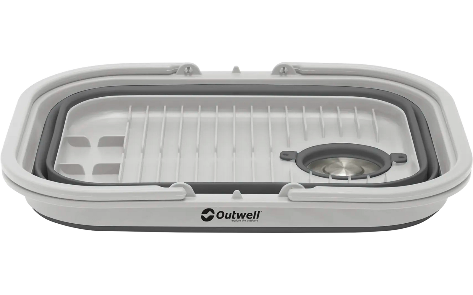 Zusammenklappbare eckige Spülschüssel aus Kunststoff mit Abfluss und Deckel