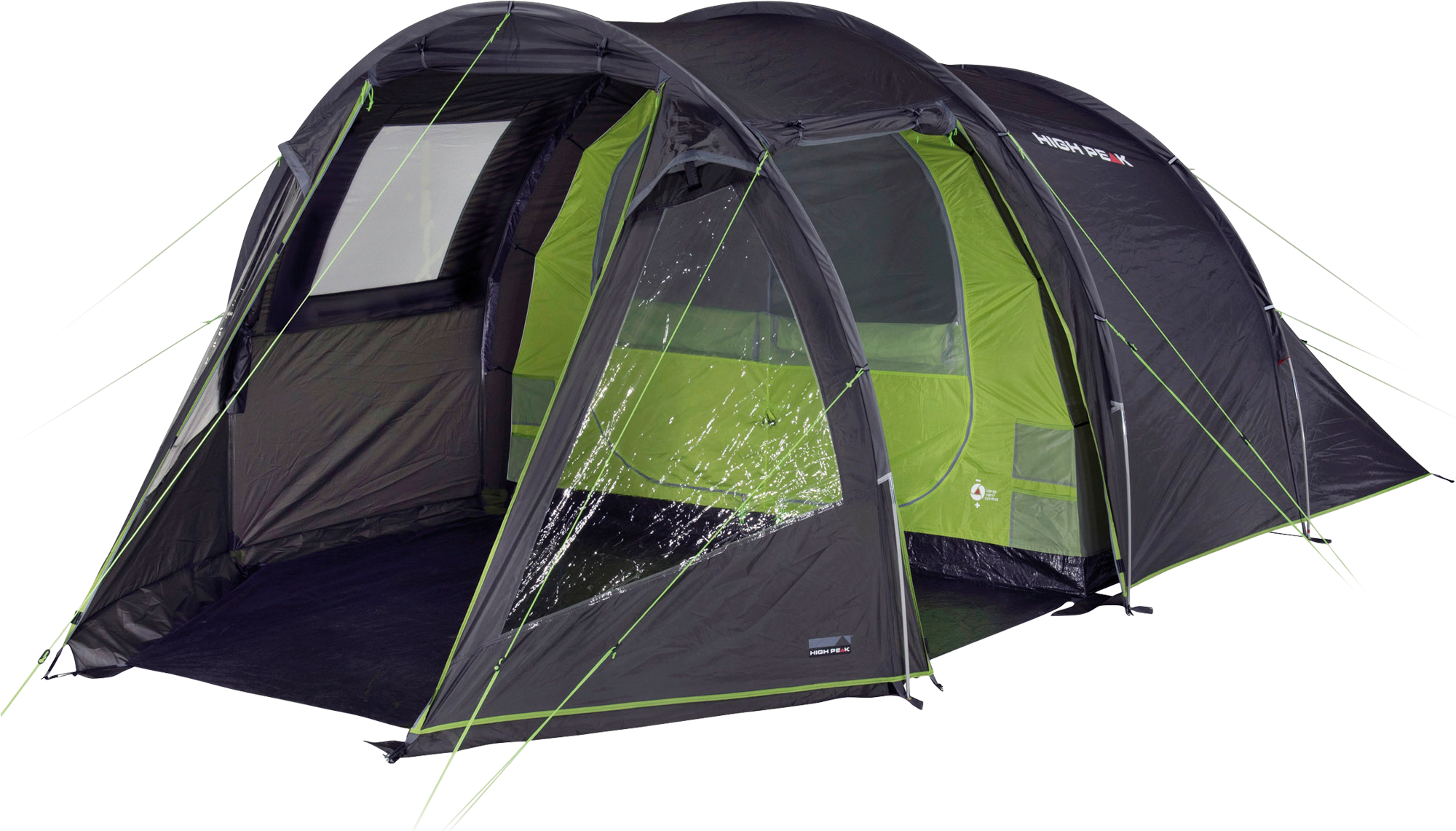 Weggooien plus Waarschuwing High Peak Paxos 4 Family Tunnel Tent voor 4 personen grijs/groen - Berger  Camping