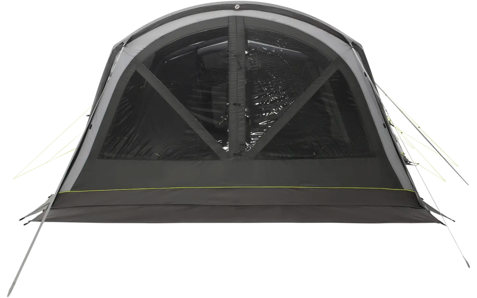 Zelt mit geöffneter Eingangstür und Netzfenster