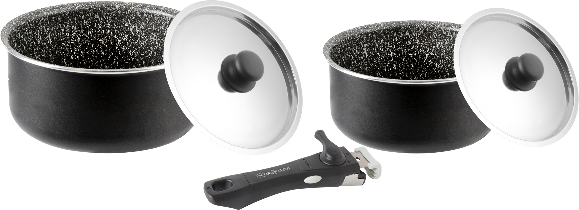 Brunner Pirate Pot Topfset 5-teilig Stone Rock Antihaftbeschichtung und ...