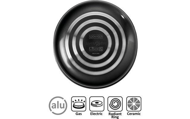 Produktbild Brunner Pirate Pot Topfset 5-teilig Stone Rock Antihaftbeschichtung und abnehmbarer Griff 1