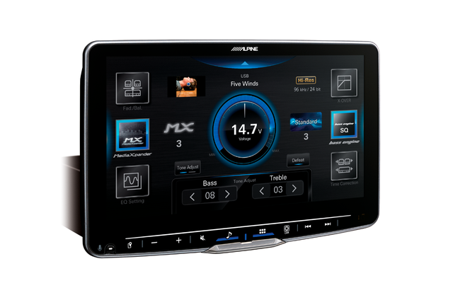 Écran Alpine 9inch avec corps 1-DIN ; Apple CarPlay Wireless et Android Auto