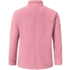 Rosa Fleecejacke mit Stehkragen, lange Ärmel, Rückenansicht, mittige Naht