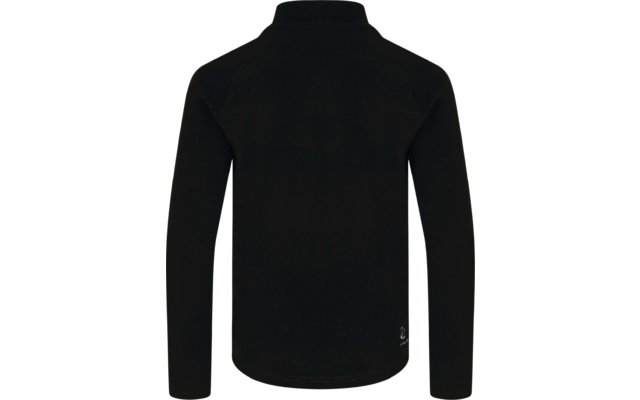 Schwarzer Pullover von hinten, mit langem Arm und Stehkragen