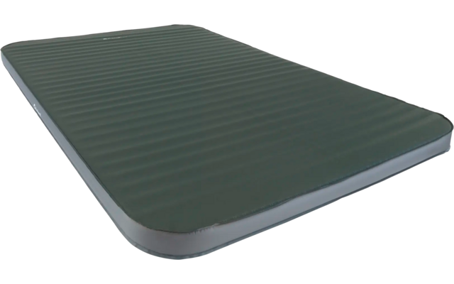 Donkergroene opblaasbare luchtmatras met grijze rand