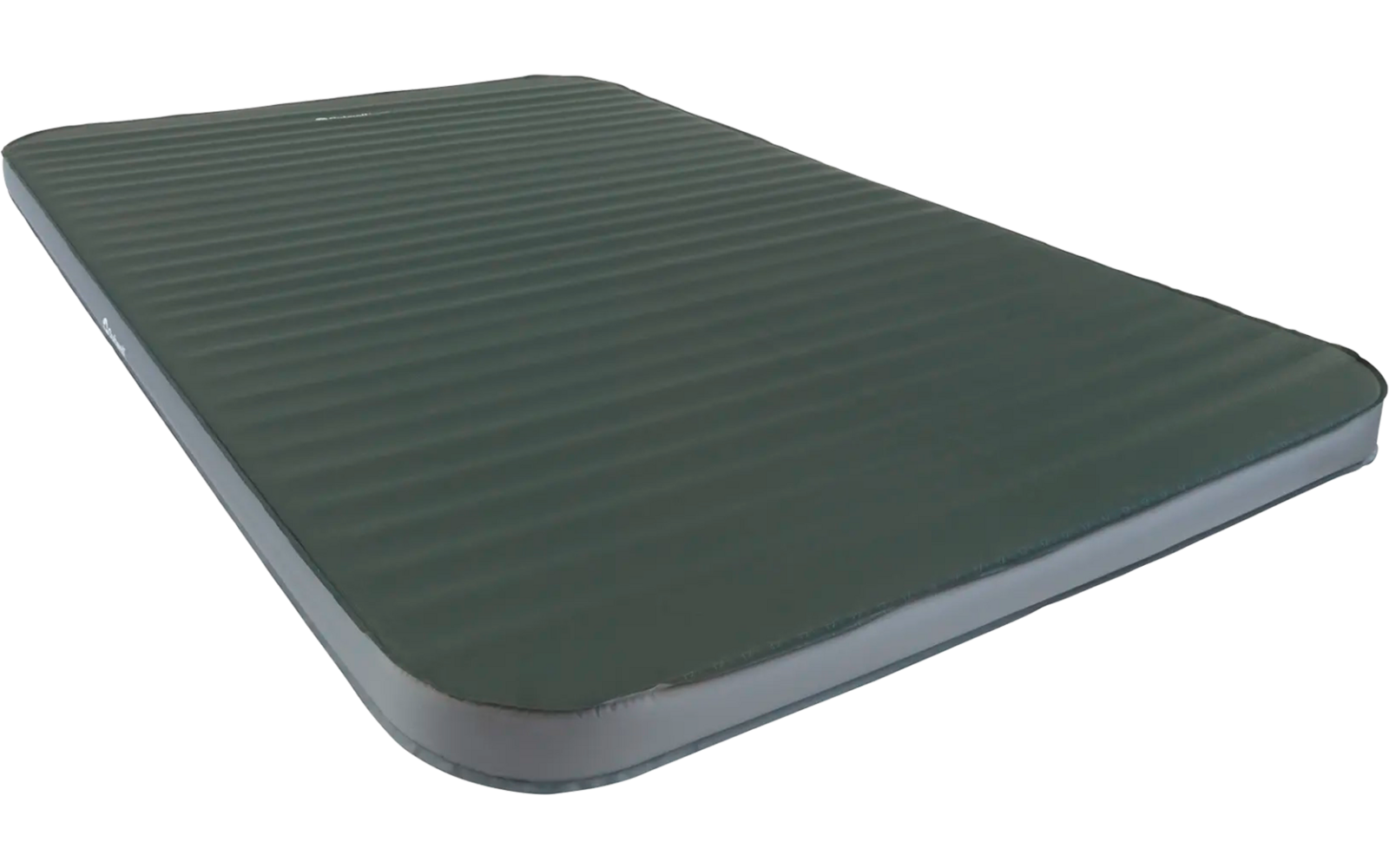 Donkergroene opblaasbare luchtmatras met grijze rand