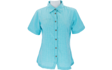 Deproc ladies functional blouse light blue plaid