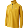 Gelbes Langarmshirt mit halbem Reißverschluss und Stehkragen