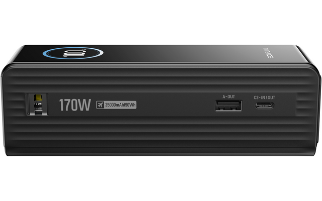 Schwarzer DVD-Player mit Display und Bedientasten vorn