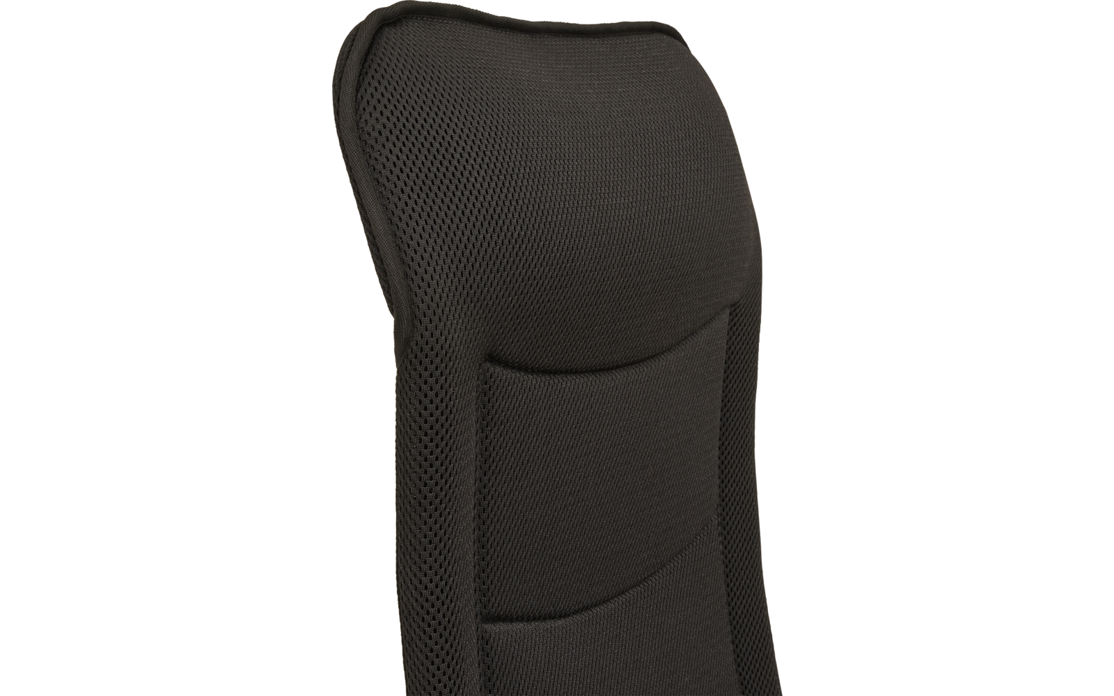 Schwarze gepolsterte Rückenlehne mit Mesh-Bezug