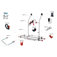 Fiamma Montagesatz passend f&uuml;r Carry Bike VW T3 - T25 - Fiamma Ersatzteilnummer 98690-053