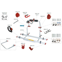 Fiamma Tragestruktur Kit oben passend f&uuml;r Carry Bike CL vor 2007 - Fiamma Ersatzteilnummer 98656-264