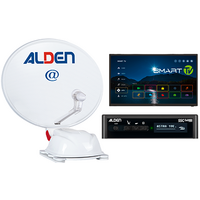 Alden Onelight@ 60 HD EVO Fully Automatic Satellite System Ultrawhite including S.S.C. HD Control Module / LTE Antenna / Smartwide LED TV 19 Inch